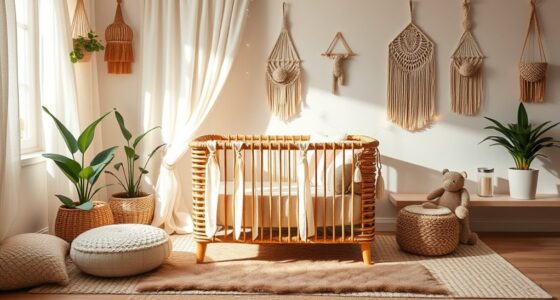 serene boho nursery decor