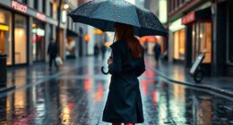 stylish rainy day fashion