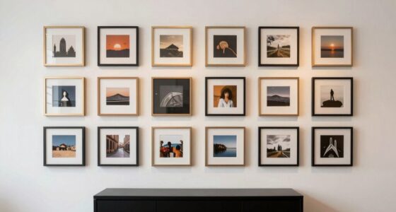 consistent spacing for gallery walls