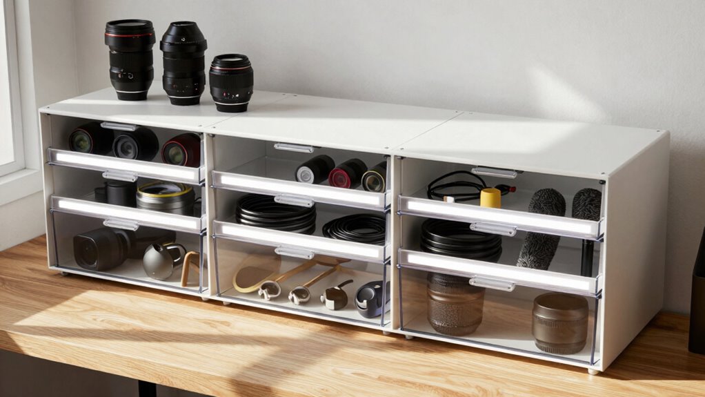 creator gear storage system