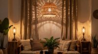 layered soft boho lighting