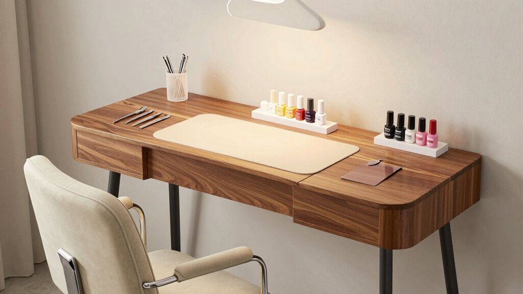 organized ergonomic workspace setup