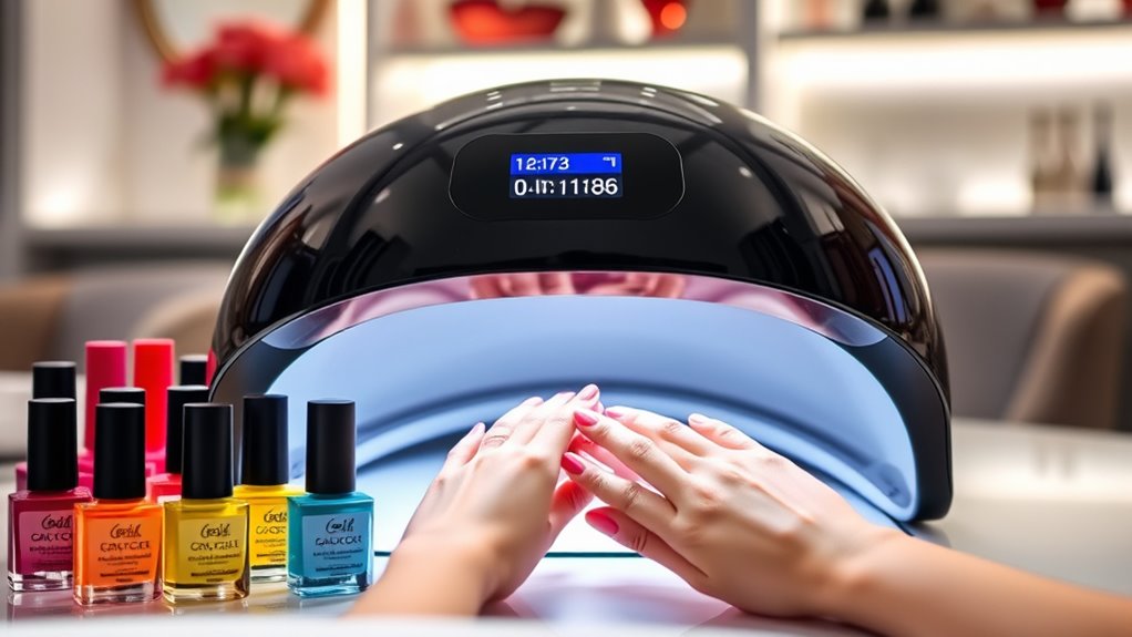 premium gel nail curing