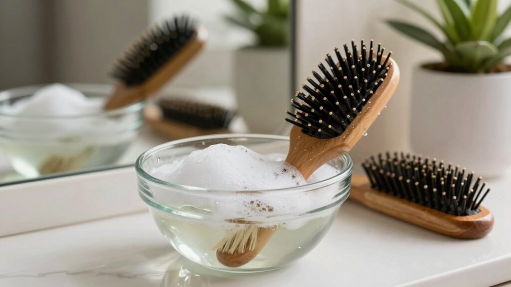 proper brush cleaning prevents greasy hair