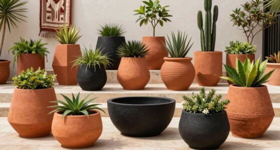 modern boho outdoor planters