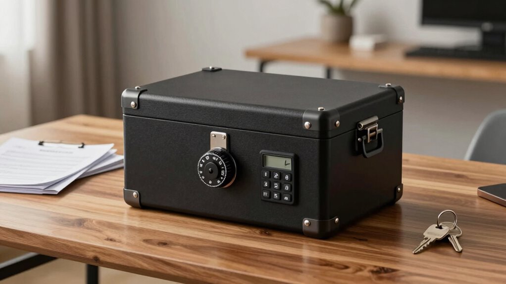 secure fireproof lock box