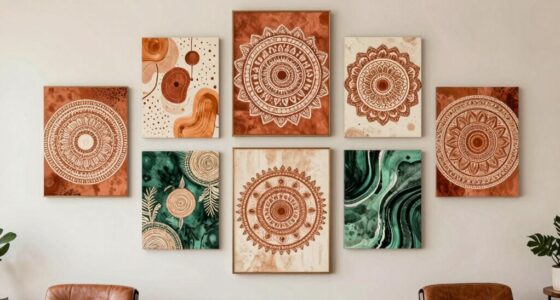 top boho salon wall art