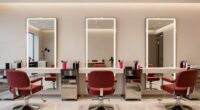 top double sided salon stations