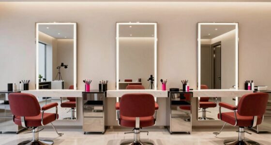 top double sided salon stations