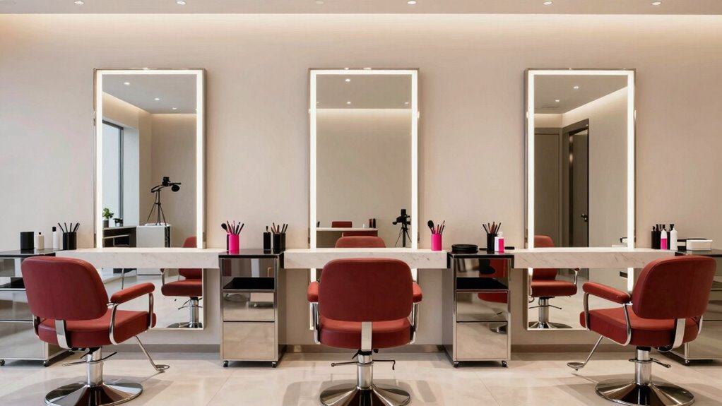 top double sided salon stations