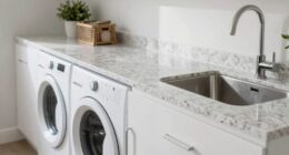 top laundry cabinet countertops