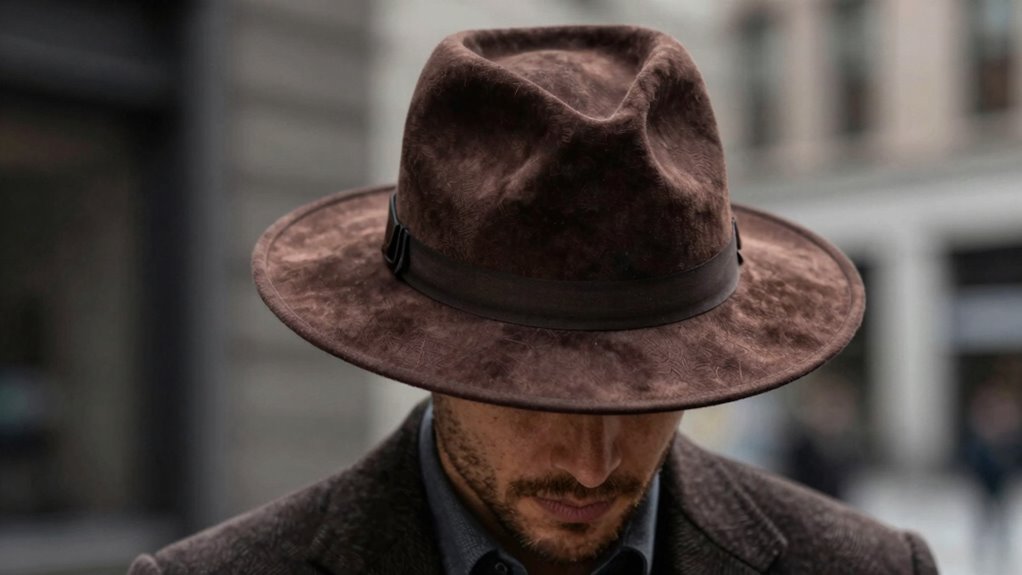 top men s suede fedora hats
