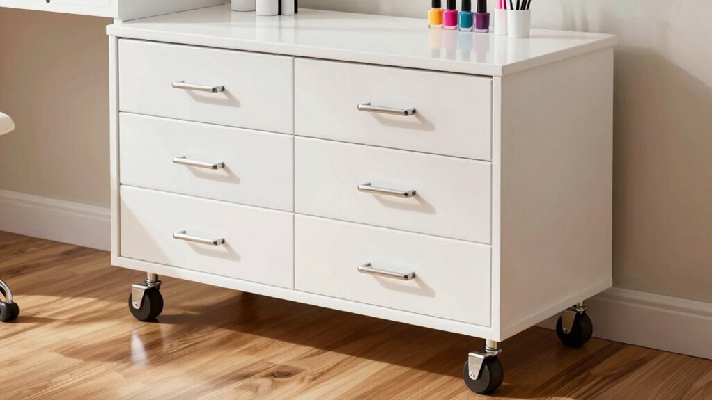 top nail salon storage cabinets