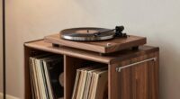 top record stands with storage