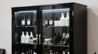 top salon lockable display cabinets