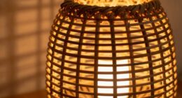 gentle light complements rattan