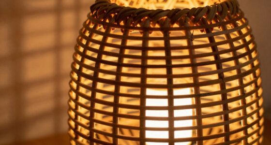 gentle light complements rattan