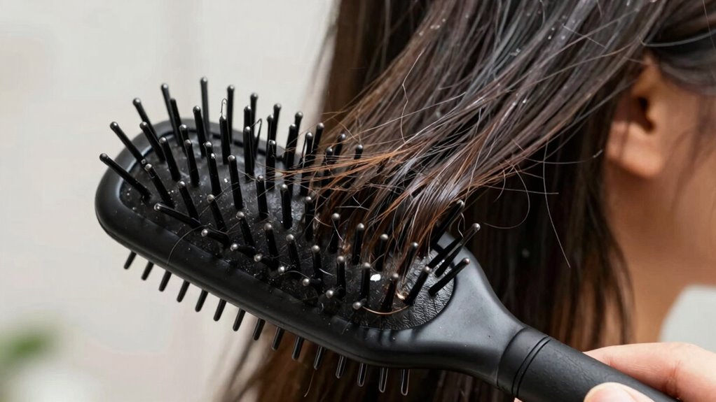 gentle scalp friendly hair brushing