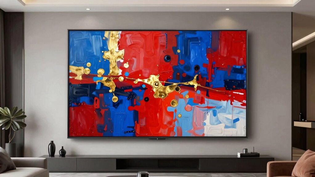 hanging artwork at eye level