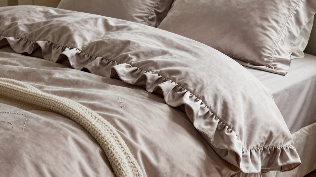 layered luxurious textured bedding