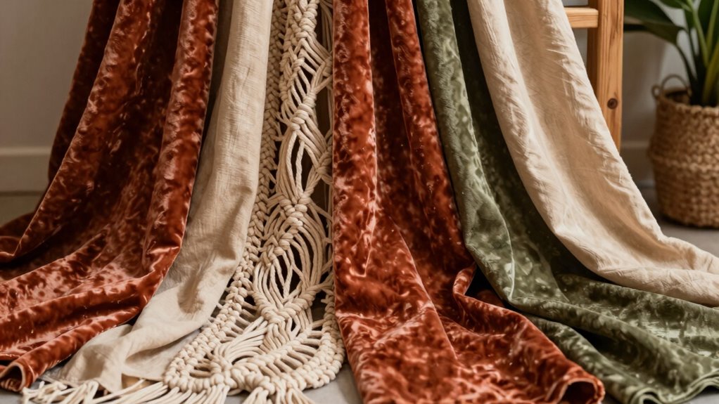 luxurious boho fabric selection