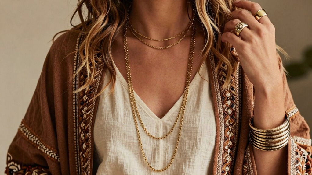 mix textures and vintage accessories