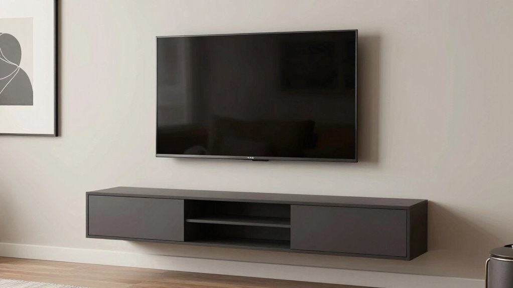 optimal tv console height