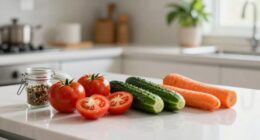 organized countertop efficient cooking