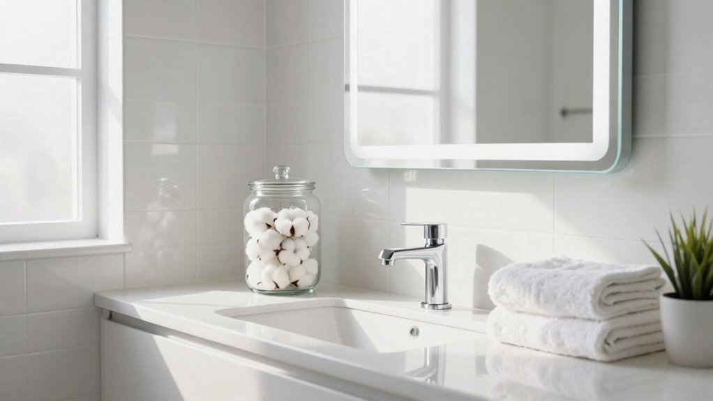 organized eco friendly bathroom routine