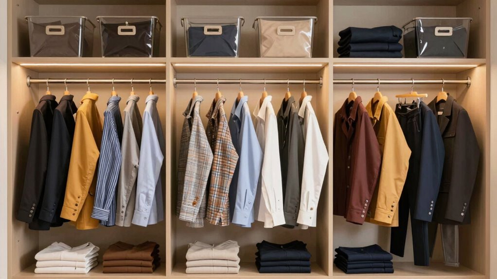 organized wardrobe for efficiency