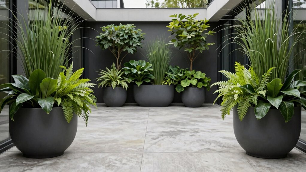 planter size enhances outdoor design