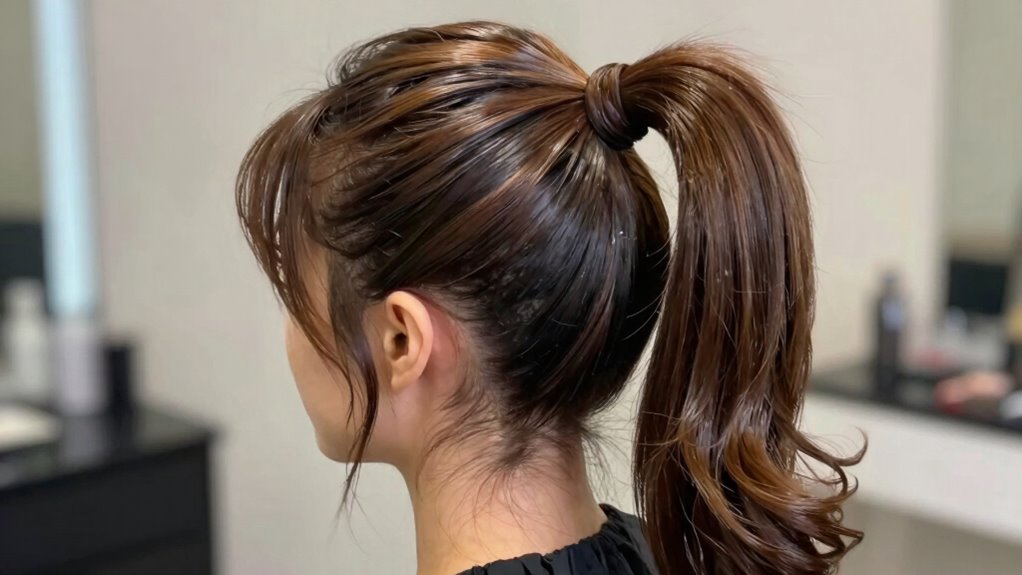 polished comfortable ponytail styling