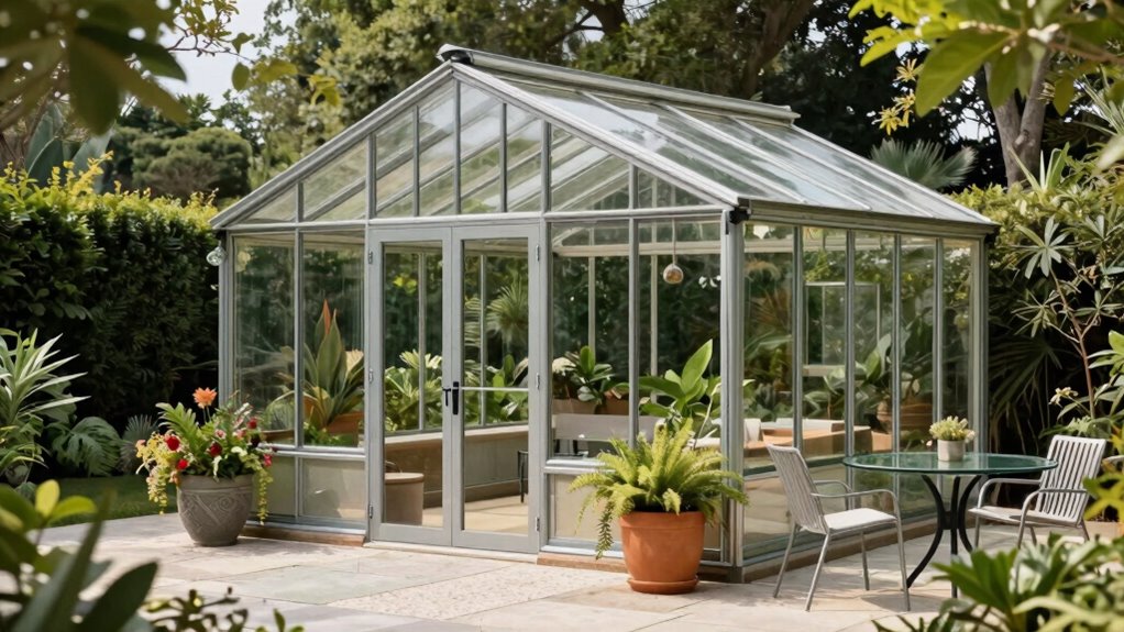 stylish outdoor greenhouse solutions