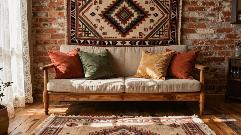 textiles dominate boho decor