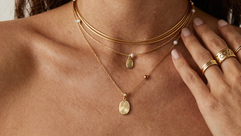 vintage inspired layered jewelry