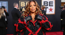 Queen Latifah Bundles Up in a Bold, Oversized Coat on the 2026 BET Awards Red Carpet