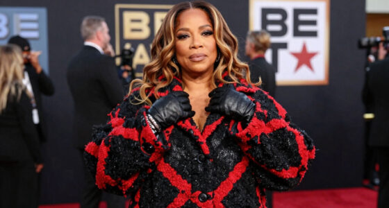 Queen Latifah Bundles Up in a Bold, Oversized Coat on the 2026 BET Awards Red Carpet