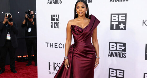 Teyana Taylor Wows in Bold Burgundy Gown at the 2026 BET Awards