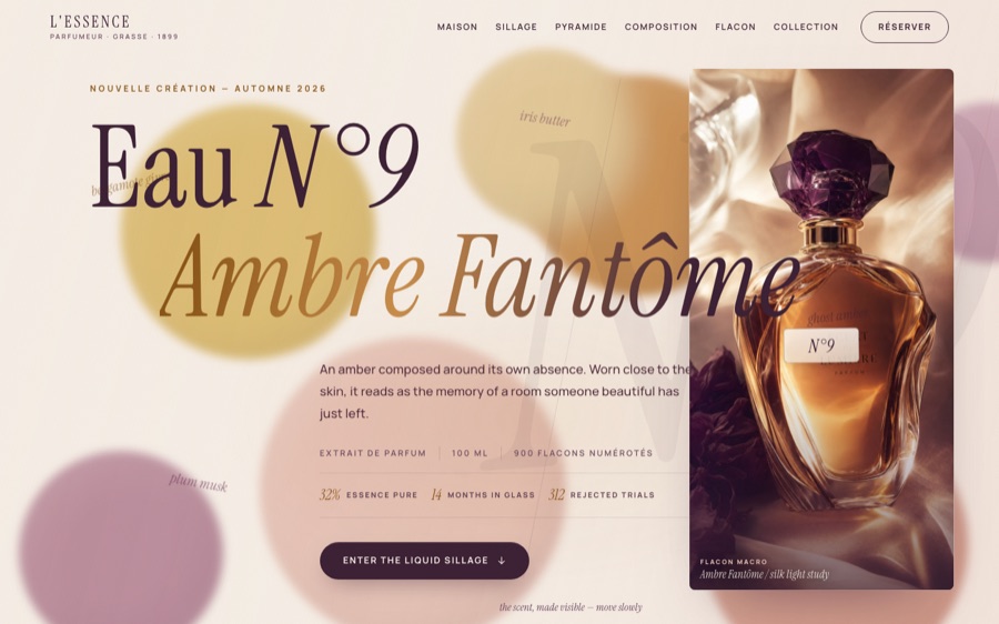 L'ESSENCE — Eau N°9 · Ambre Fantôme