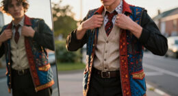Swift and Kelce outfits by Northern Irish designer