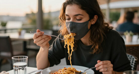 I Wore This New Grippy Face Mask Out To Eat Pasta And It Didn't Budge Once